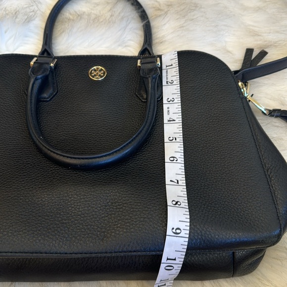 Tory Burch Double Zip Black black Pebbled Leather Bag - Picture 8 of 9